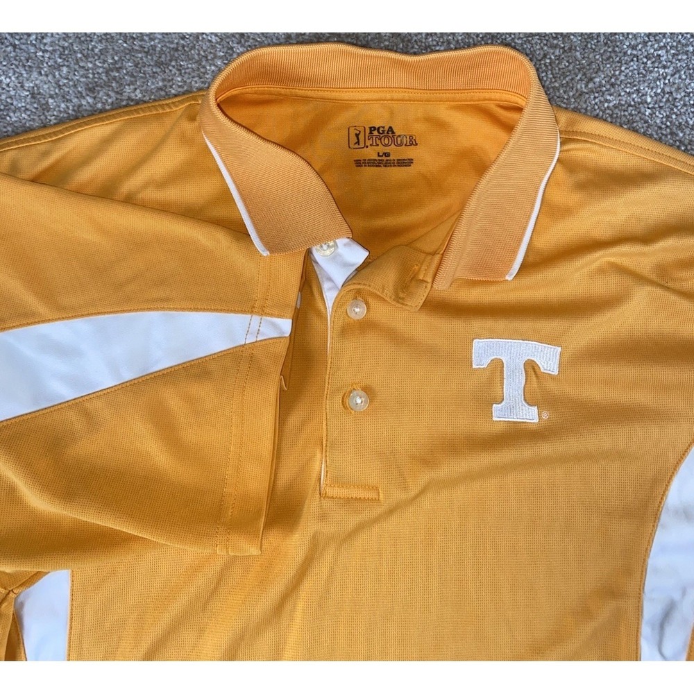 PGA Tennessee Volunteers Performance Polo Shirt Mens Large Preppy‎ NCAA